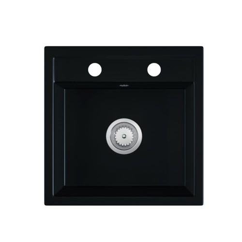 Laneo T44-44CM Gránit Mosogató + dugóemelő (matt fekete) 