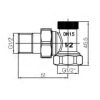 Termosztatikus radiátor sarokszelep készlet - 1/2" - fehér