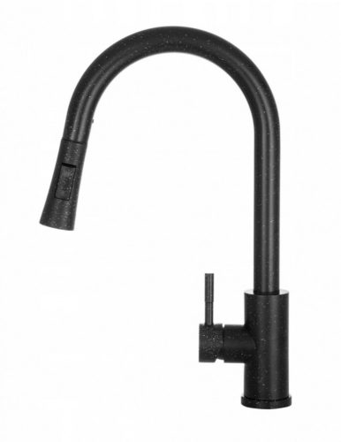 Gamma Next kihúzható zuhanyfejes mosogató csaptelep - fekete