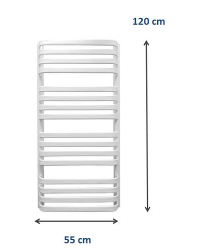 Weberg VENUS Design Törölközőszárítós Radiátor 120x55 cm (Fehér)
