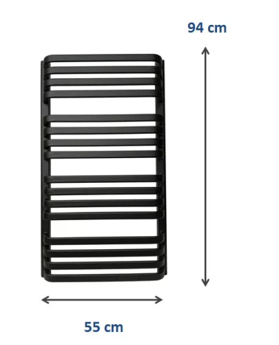 Weberg VENUS Design Törölközőszárítós Radiátor 94x55 cm (Fekete)