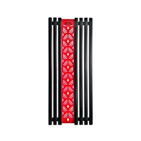   Design radiátor Weberg Argus Floral 150x62 cm (fekete - piros)