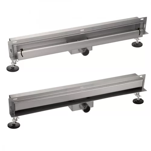 Gamma fali zuhanylefolyó - inox - 80 cm