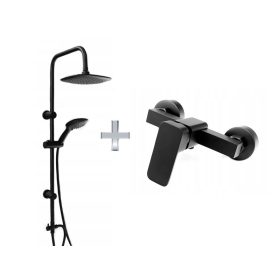   Gamma ZN1-C zuhanyrendszer + Quadrant zuhany csaptelep - fekete